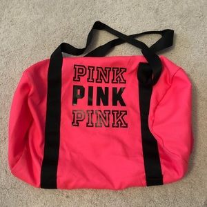 Neon pink gym bag